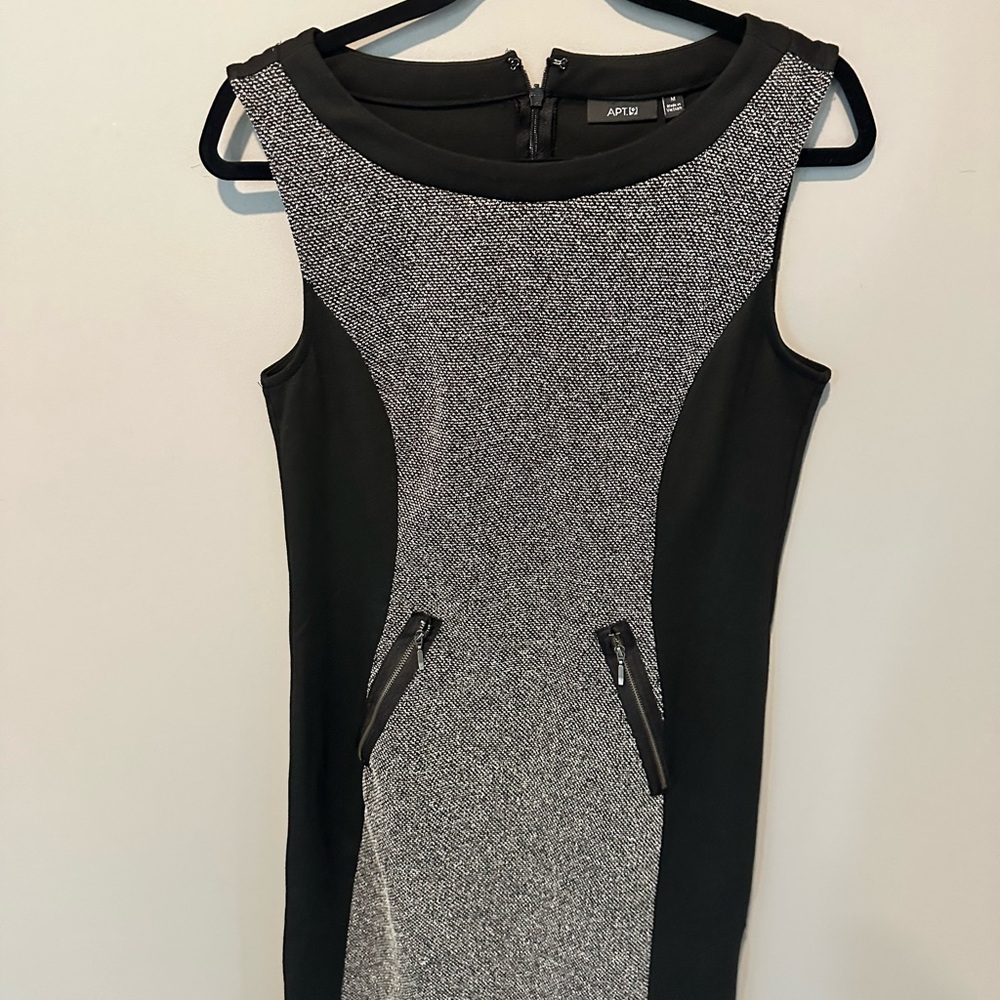 Apt. 9 Black and Gray Midi Dress